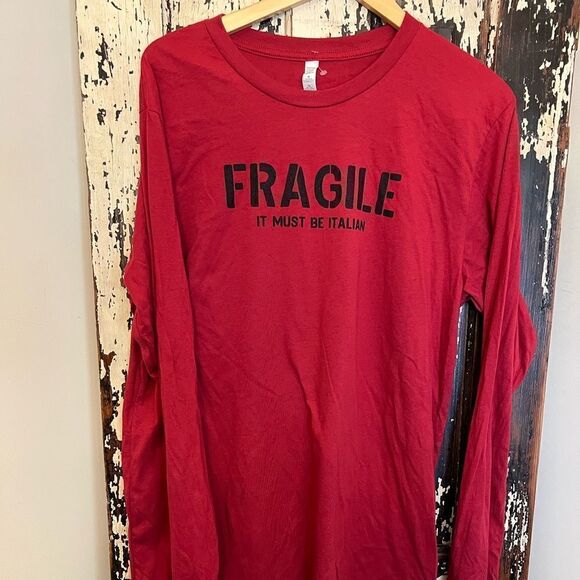 NWOT a Christmas Story Fragile “It Must Be Italian” unisex L/S. Size XL. - Picture 1 of 5